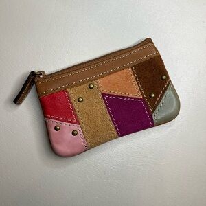 Y2K Fossil Patchwork Zip Wallet Pouch